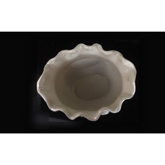 World Bazaars, Inc. Opalescent ceramic cache pot with 3D raised flower - Picture 3 of 6